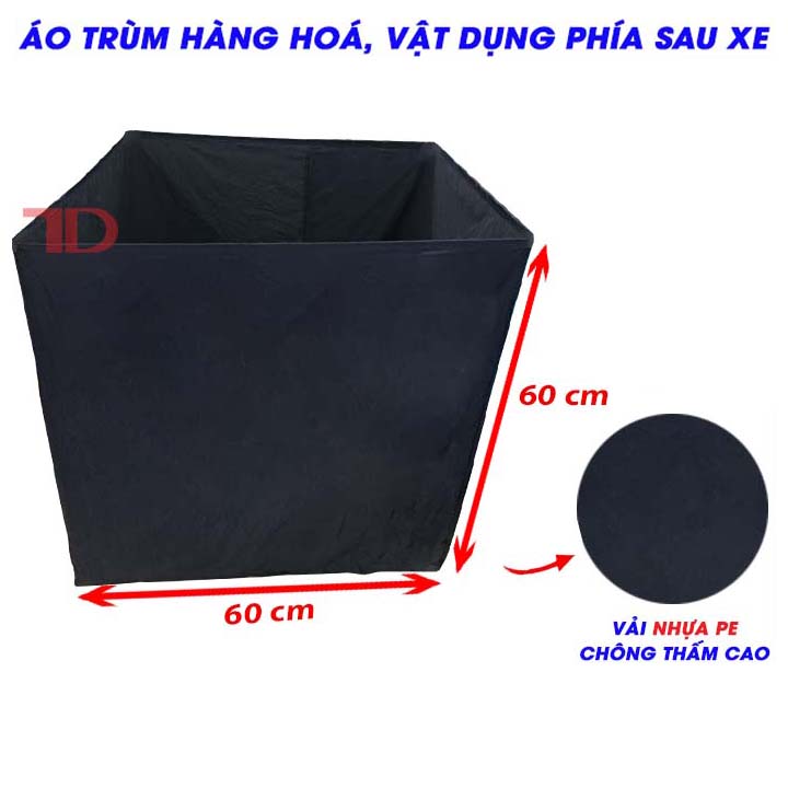 Áo trùm hàng hóa sau xe máy để đi mưa kích thước 60x60cm, áo trùm đi mưa chống thấm nước, bạt che hàng hóa sau xe - Điện Lạnh Thuận Dung