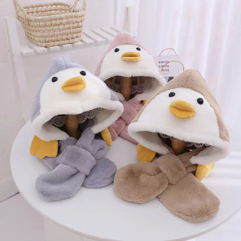 Khăn Lông kèm Mũ Vịt Siêu Dễ Thương Cho Bé