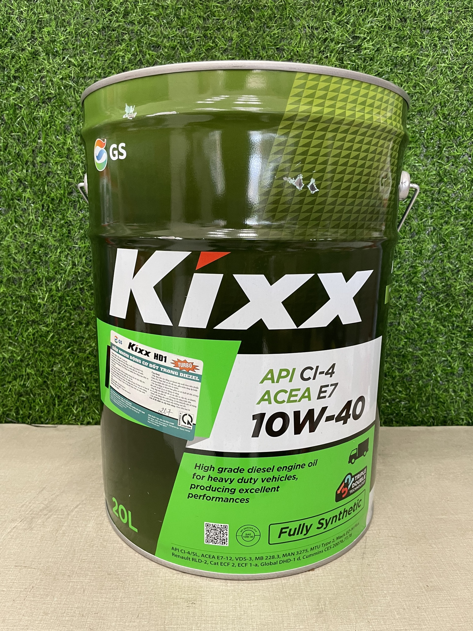 [ Hàng Chính Hãng ] Dầu Động Cơ Diesel/Xăng Kixx DX7 10W-40 API CI-4/SL (20 L) - Tổng Hợp Toàn Phần
