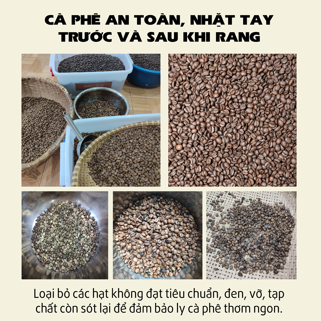 Cà phê Robusta Honey [500g] - 100% Cà phê rang mộc nguyên chất, pha phin, pha máy - TBCAFE