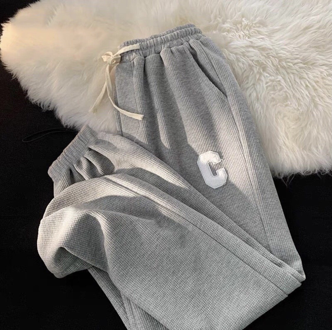 Quần Jogger Tổ Ong C Basic Chất Dày Dặn