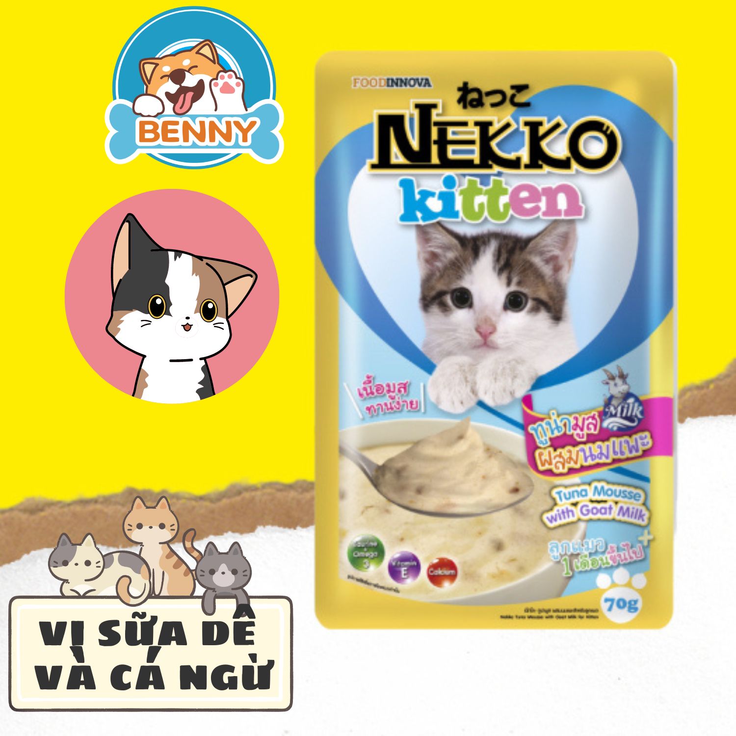 Pate Nekko Cho Mèo Con 70g  - Nekko Kitten Mousse