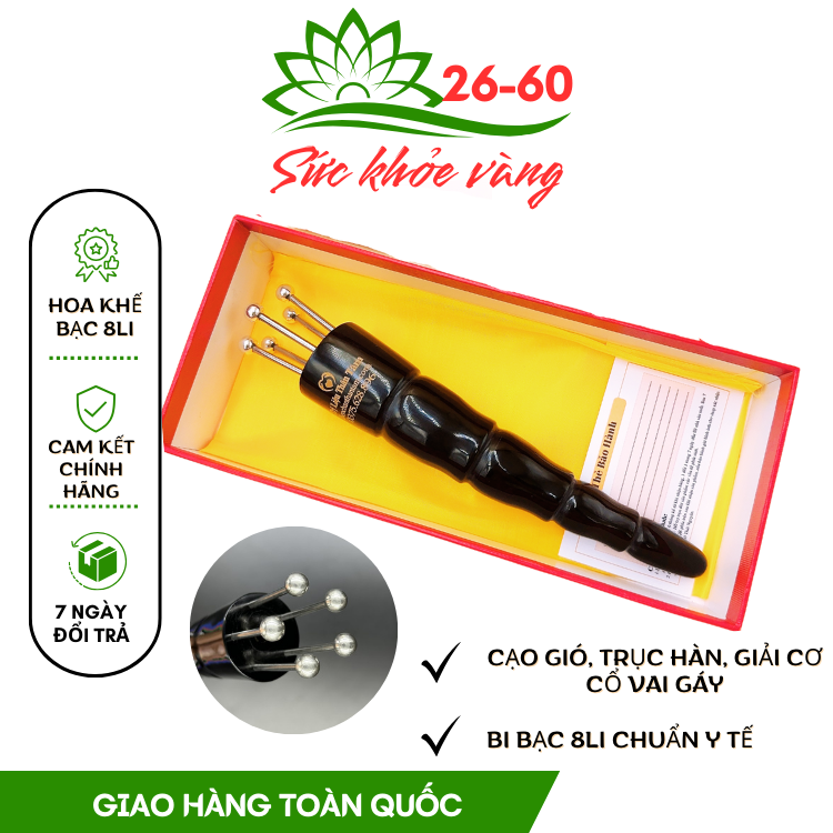 Bọ cạp hoa khế bạc 5 chân bi bạc - đánh gió, giải cảm - dụng cụ diện chẩn
