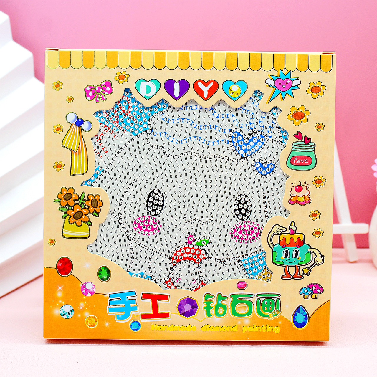 Tranh đính hạt đá sticker 3D mini siêu hạt dẻ cho bé