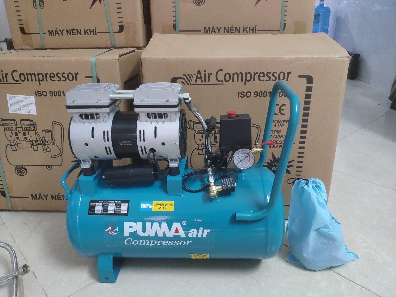 Máy nén khí không dầu PUMA 30L giảm âm, không ồn- Puma máy nén khí