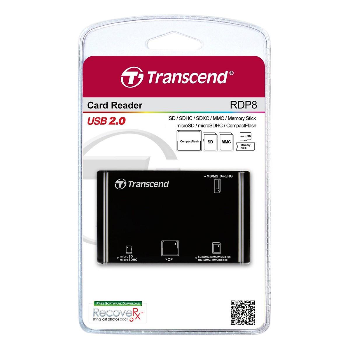 [HCM]Đầu Đọc Thẻ Transcend TS-RDP8K - USB 2.0