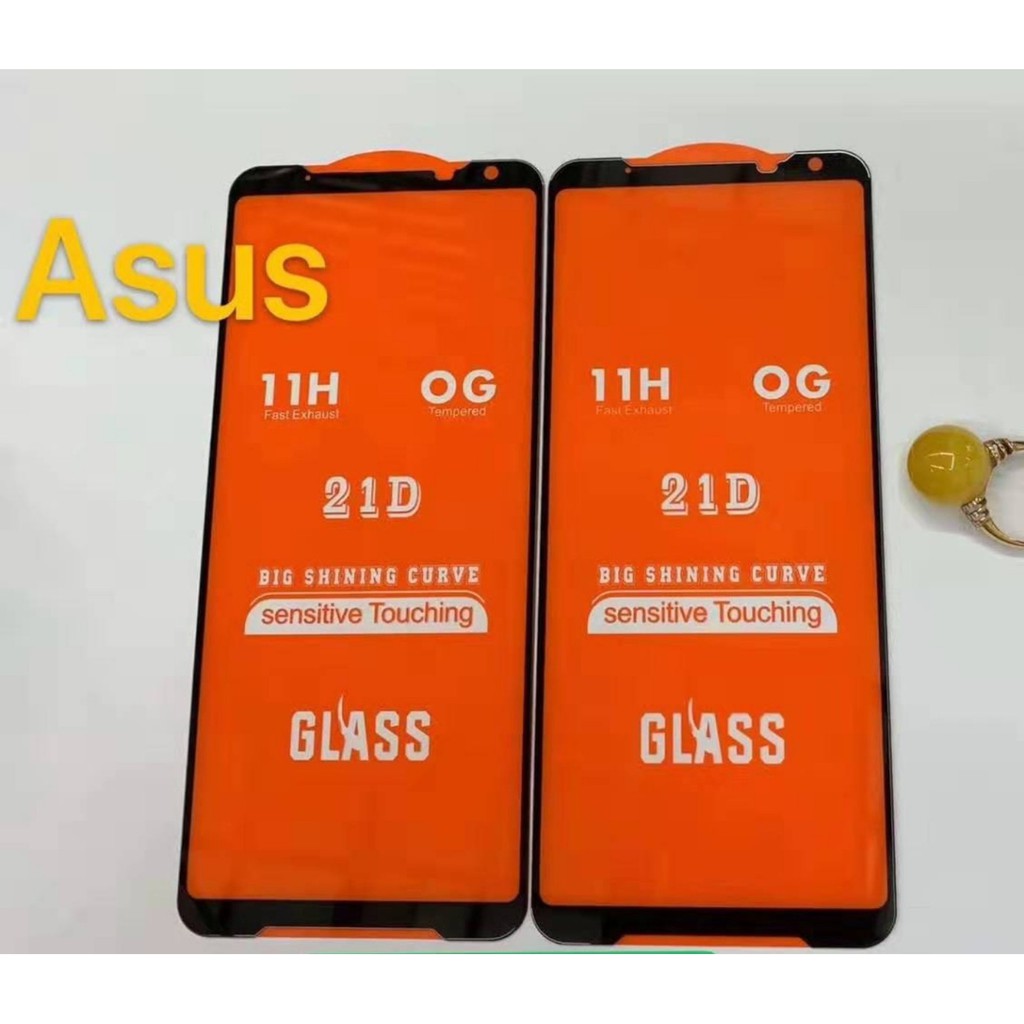 Cường lực Full màn 21D cho Asus ROG phone 2 / ROg phone 3 / Rog phone 5 ( tặng keo chống hở mép )