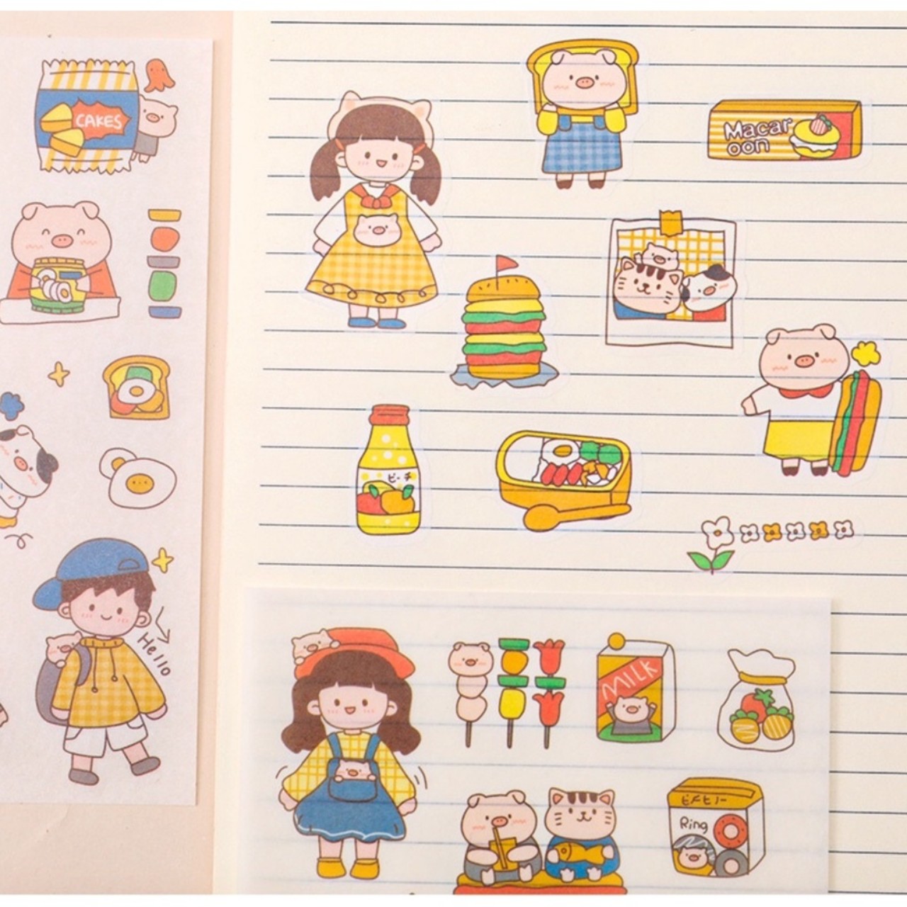 Set 4 tấm sticker trang trí