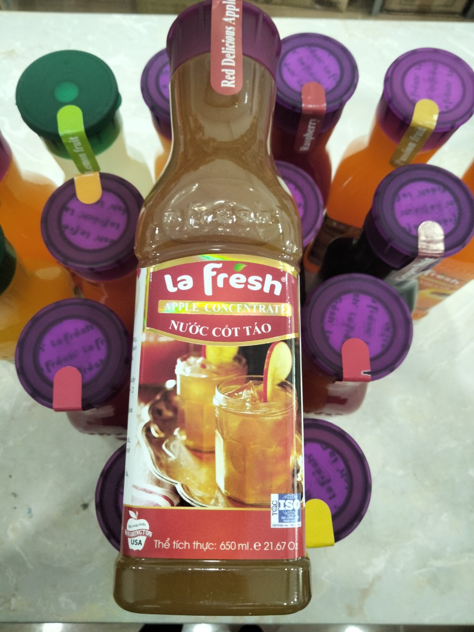 NƯỚC CỐT TÁO LA FRESH 650ML (12/T)- DÙNG PHA CHẾ TRÀ TRÁI CÂY (DATE MỚI)