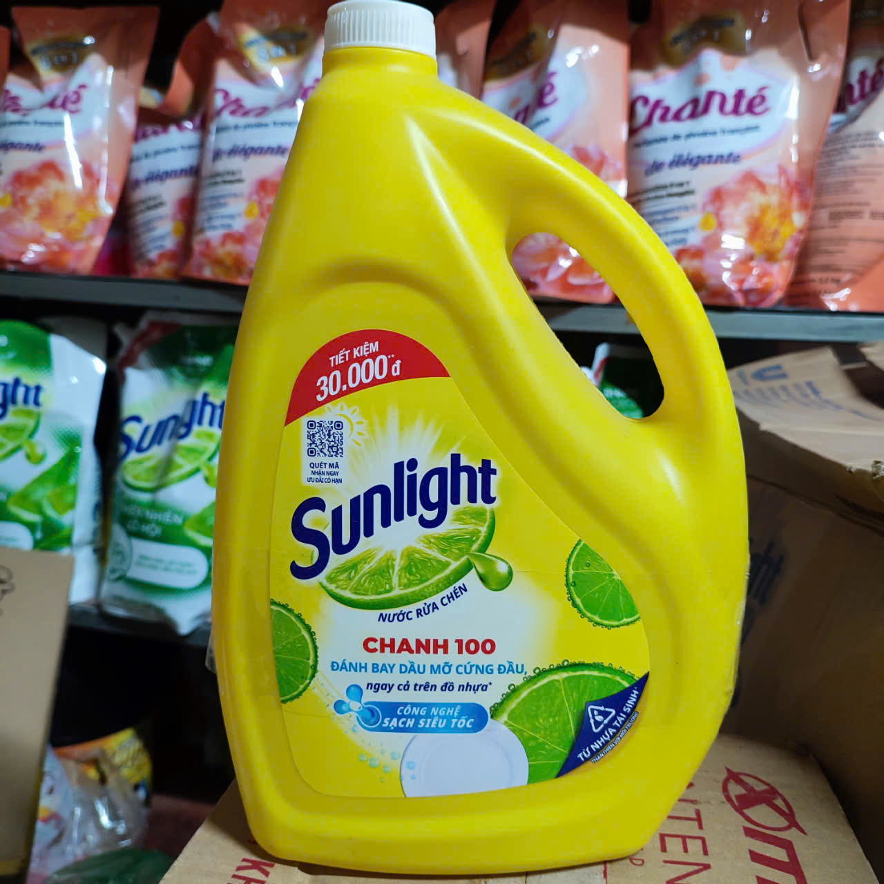 [CHĨNH HÃNG] Nước rửa chén Sunlight thiên nhiên can 3,6 kg