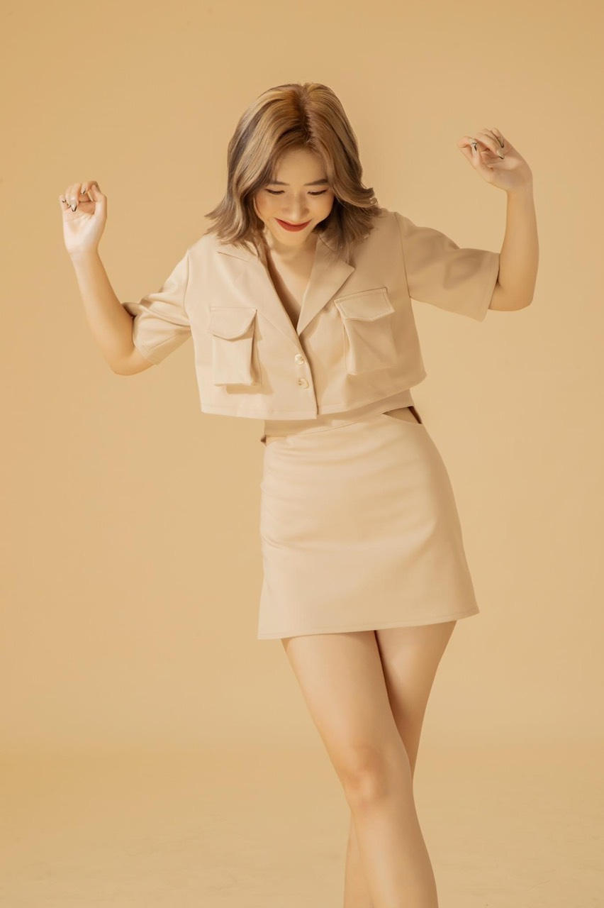 CLÉLIE - ÁO BLAZER CROP-TOP