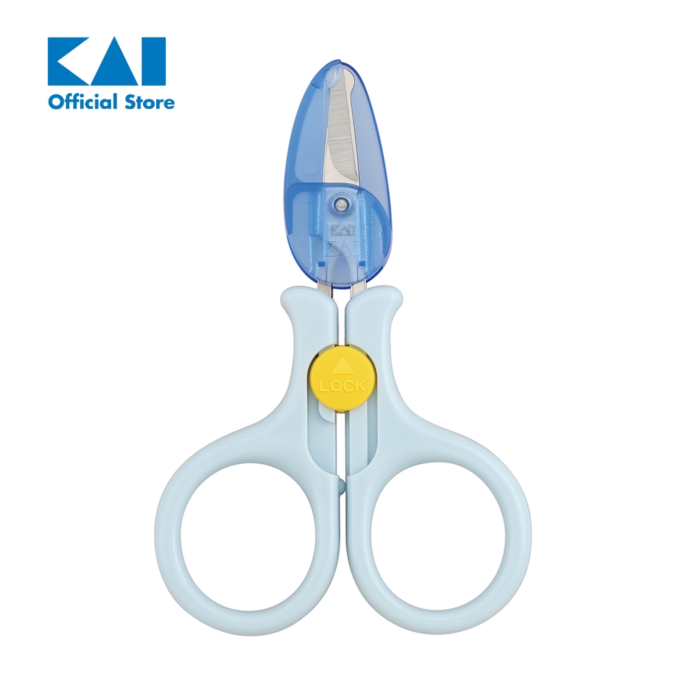 Kéo cắt móng tay cao cấp Nhật trẻ em KAI (màu hồng, xanh) KF0113 KF0116