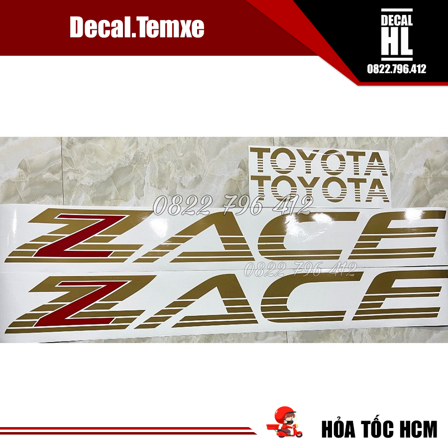 Tem dán sườn xe Zace GL 2004 2005 màu đẹp, kèm hình thật