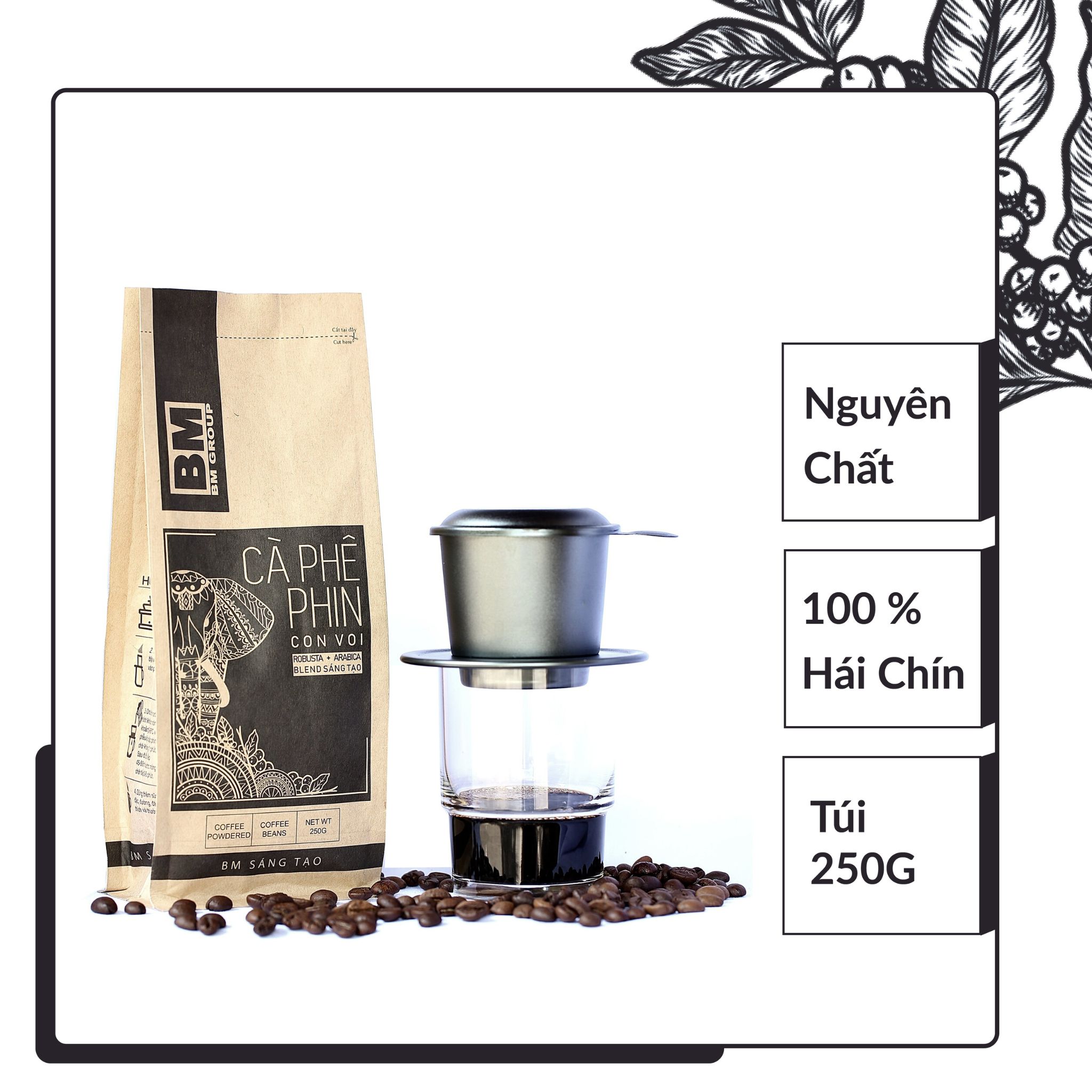 Cà Phê Bột BM Sáng Tạo - Gói 250g