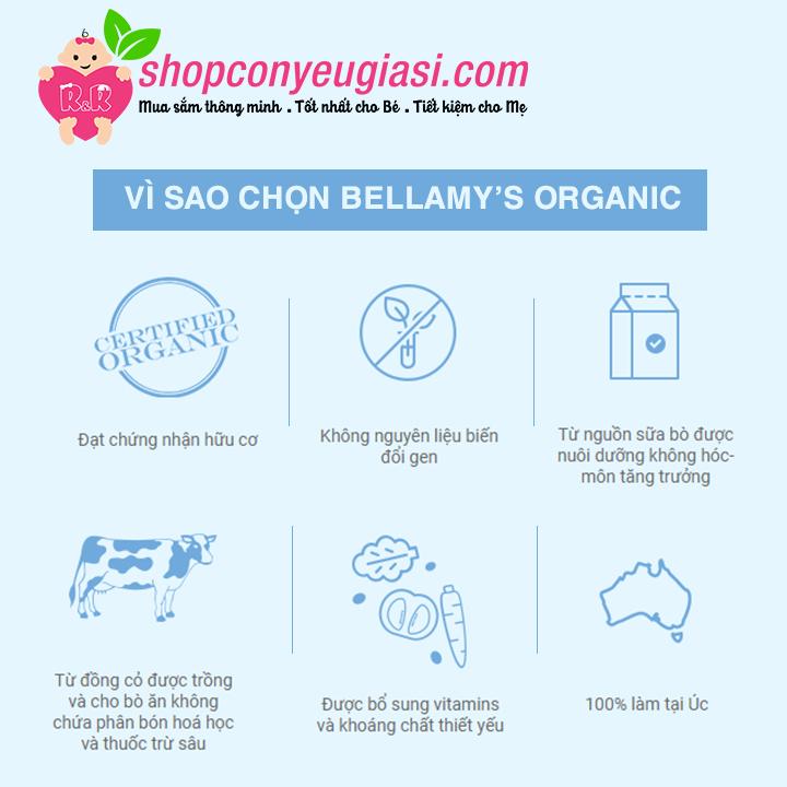 [HCM]Sữa Bột Bellamys Organic Công Thức Số 3 - 900g - Mẫu mới