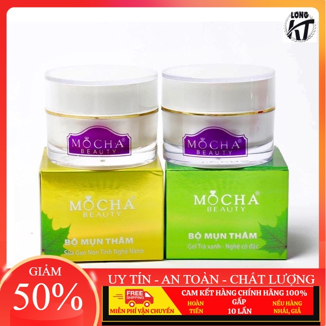 [cam kết chính hãng 100% ]Bộ trị mụn 2 hộp Đông Y Mocha chuyên trị mụn bọc, mụn mủ, mụn cám, mụn đầu đen,... là món quà vô giá dành cho các chị em da bị Mụn mà dùng nhiều loại kem trị rồi không hết.