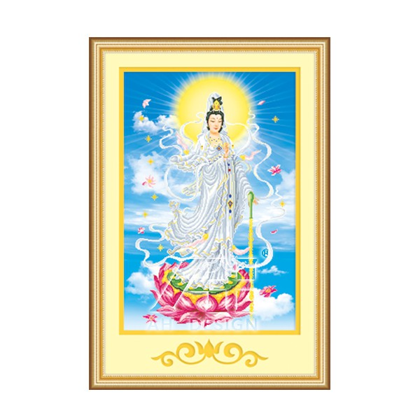 [HCM]Tranh thêu Quan Âm Đứng ms 53418