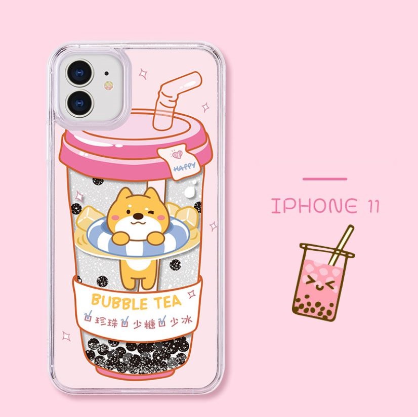 [HCM]Ốp lưng hình trà sữa 3D Cho Iphone 11