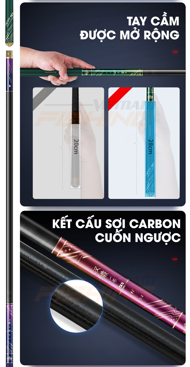 Cần Câu Tay Handing Nhất Hào Hắc Khanh TH4