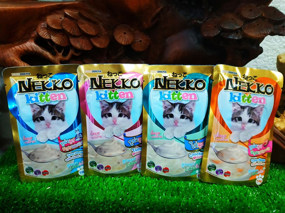 Pate mèo Nekko Kitten 70gr (Vị Gà - Chicken Mousse)