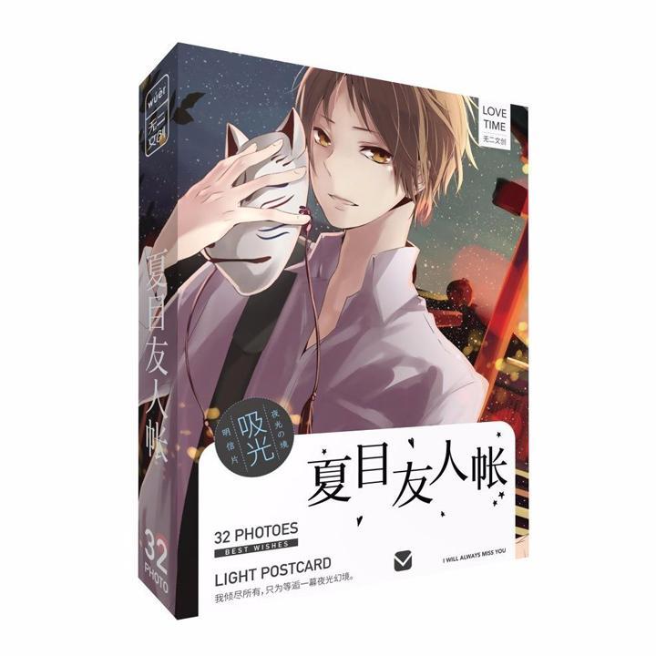 Hộp ảnh Postcard Natsume bản dạ quang bưu thiếp anime chibi