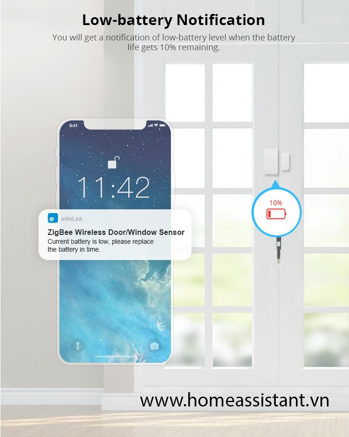 Cảm Biến Mở Cửa Má Từ Zigbee 3.0 Sonoff SNZB-04 (Hỗ trợ HomeAssistant)