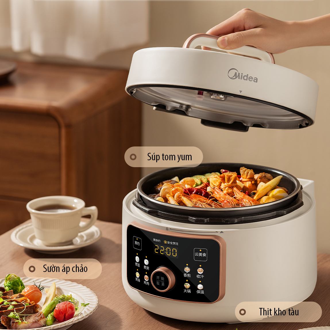 Nồi Áp Suất Điện Đa Chức Năng Midea MPC40110APA (Dung tích 4L, Công suất 1000W)