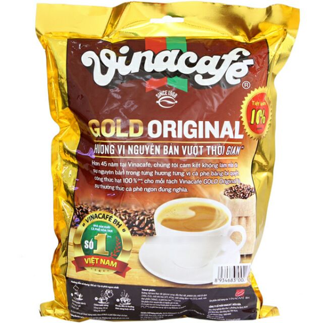 Bịch cà phê vina gold 24 gói x 20gr - vinacafe