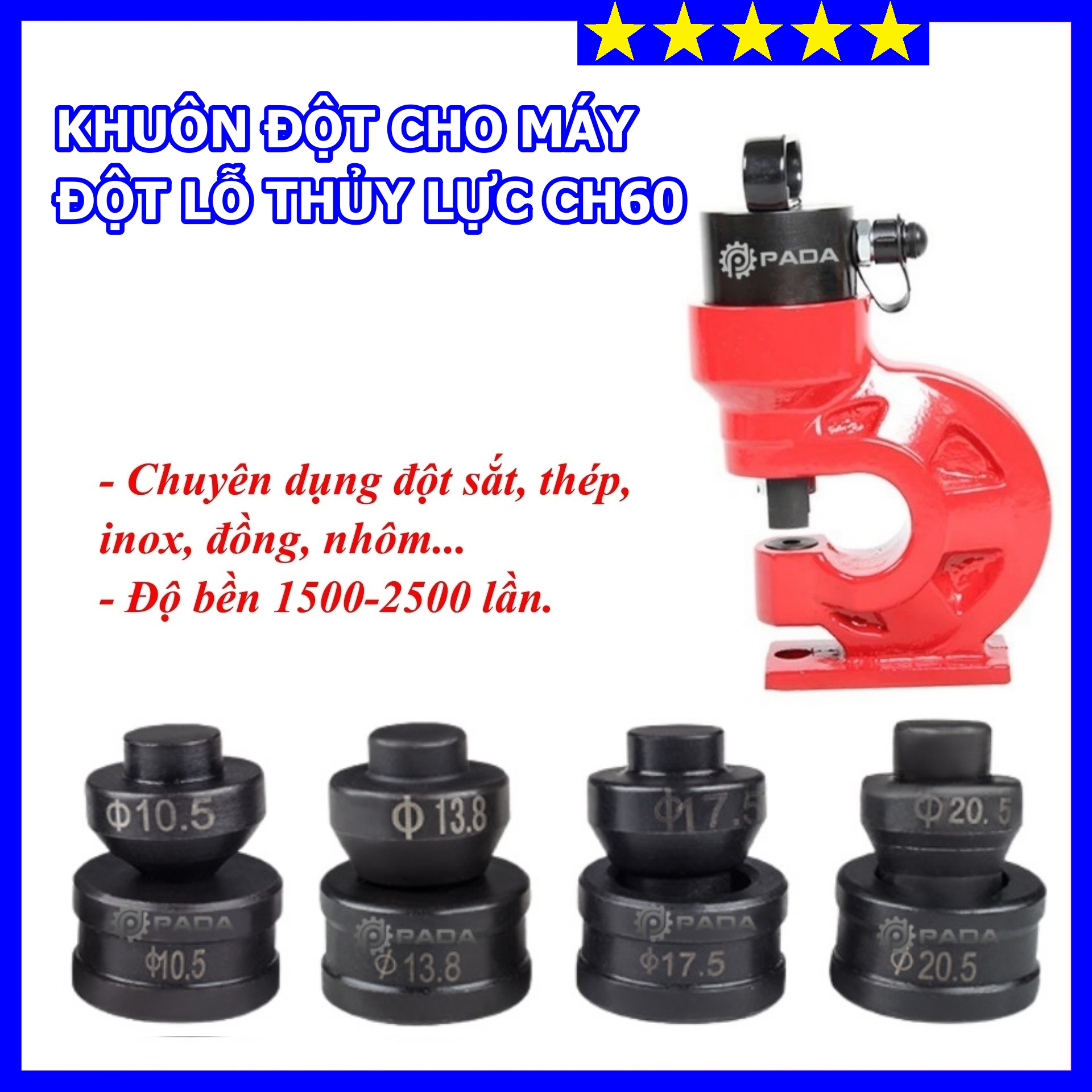 Khuôn đột lỗ tròn cho máy đột lỗ thủy lực ch60