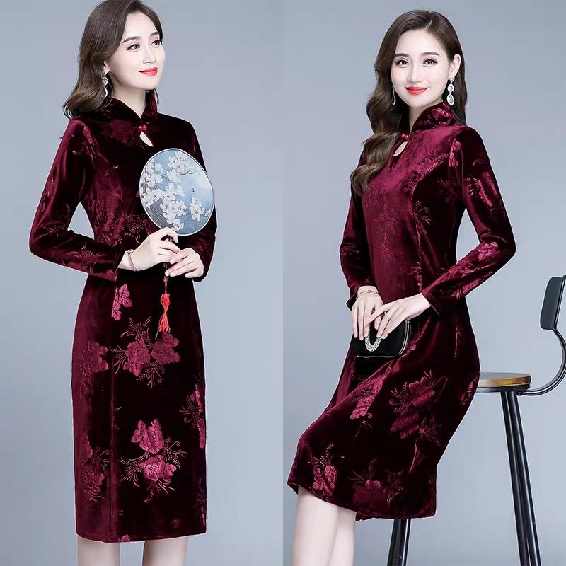 Đầm dự tiệc trung niên sang trọng