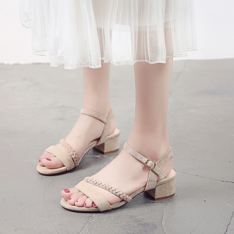 Sandal cao gót đế vuông dáng hàn quốc - G071