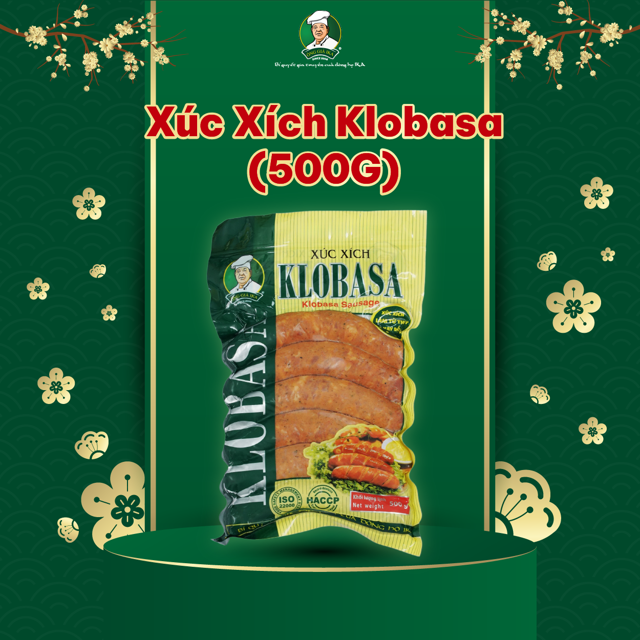 [ Chỉ giao HCM & Hà Nội] Xúc xích Klobasa 500g Ông già Ika