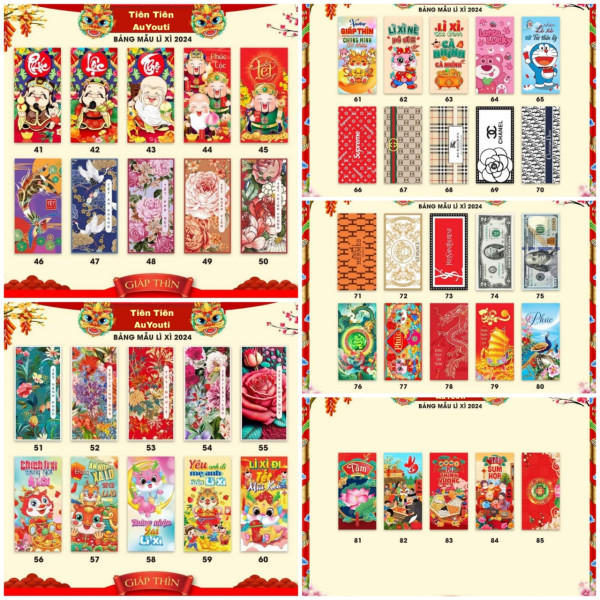 Bao lì xì tết 2024, bao lì xì Năm Mới bao lì xì đẹp độc lạ nhiều mẫu lựa chọn