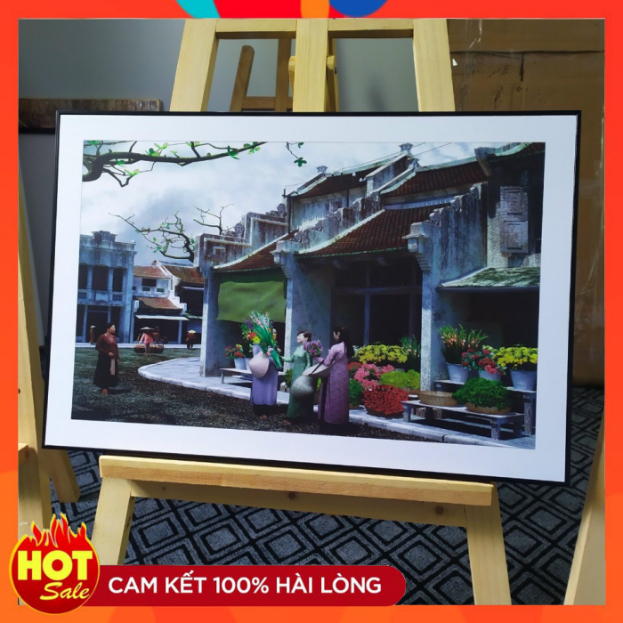 Ảnh gỗ lụa size 40x60 siêu đẹp treo tường