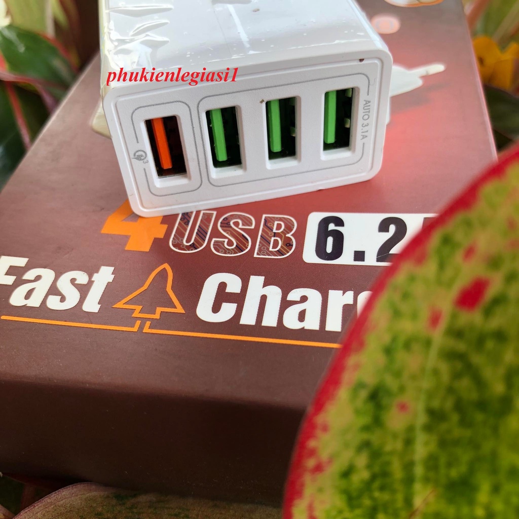 XÃ HÀNG THANH LÝ Cốc sạc Quick Charge 3.0 4 cổng usb