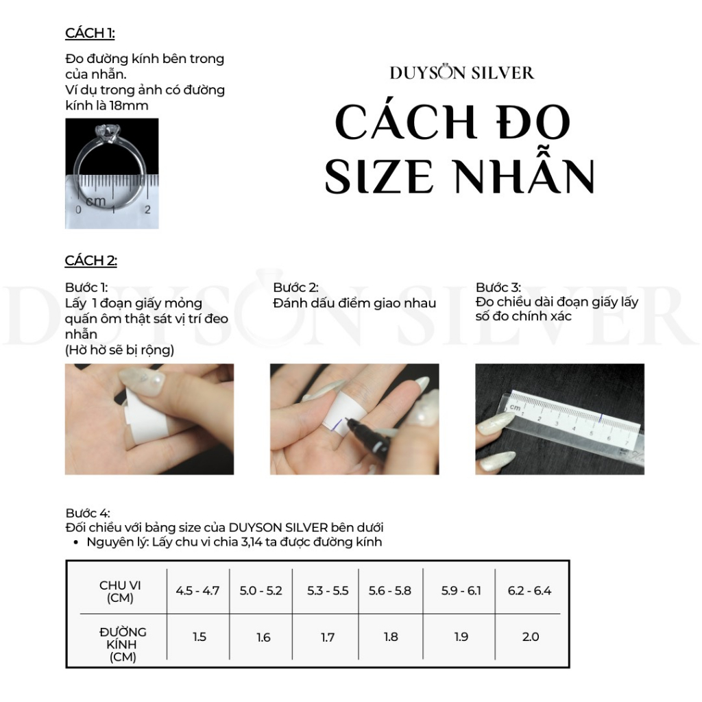 Nhẫn bạc nữ basic, nhẫn bạc 925 đính đá nhỏ đẹp đơn giản DUYSON SILVER [NKX13]