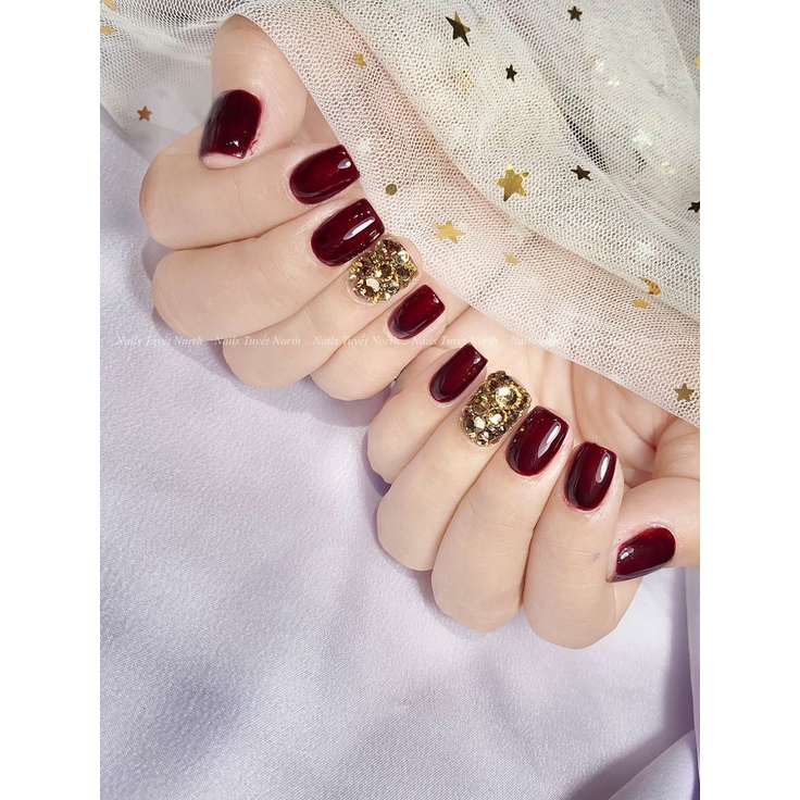 Sơn thạch rượu, sơn thạch BoBo màu rượu vang MOON NAIL