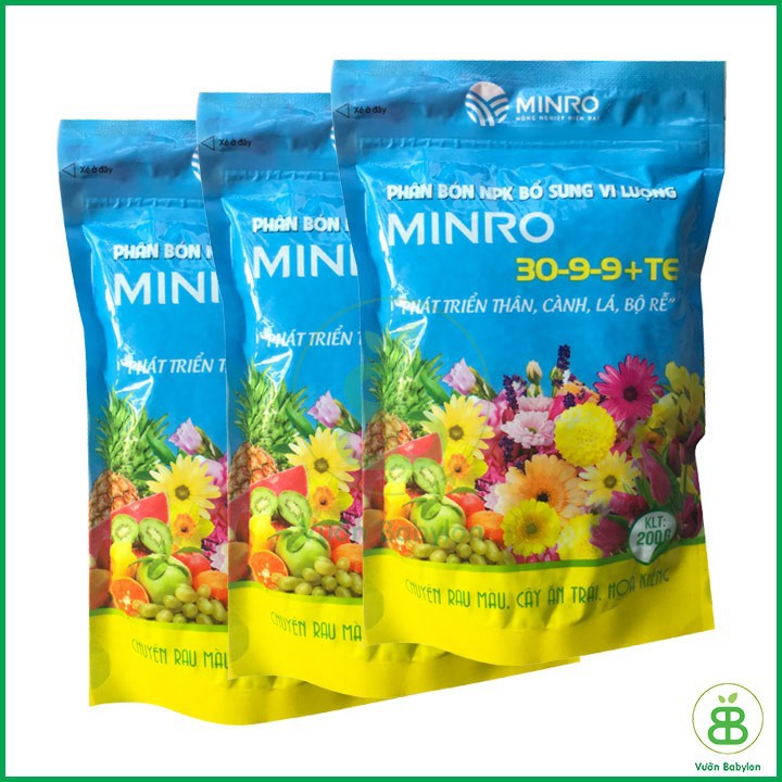 Phân NPK MINRO 30-9-9 200G