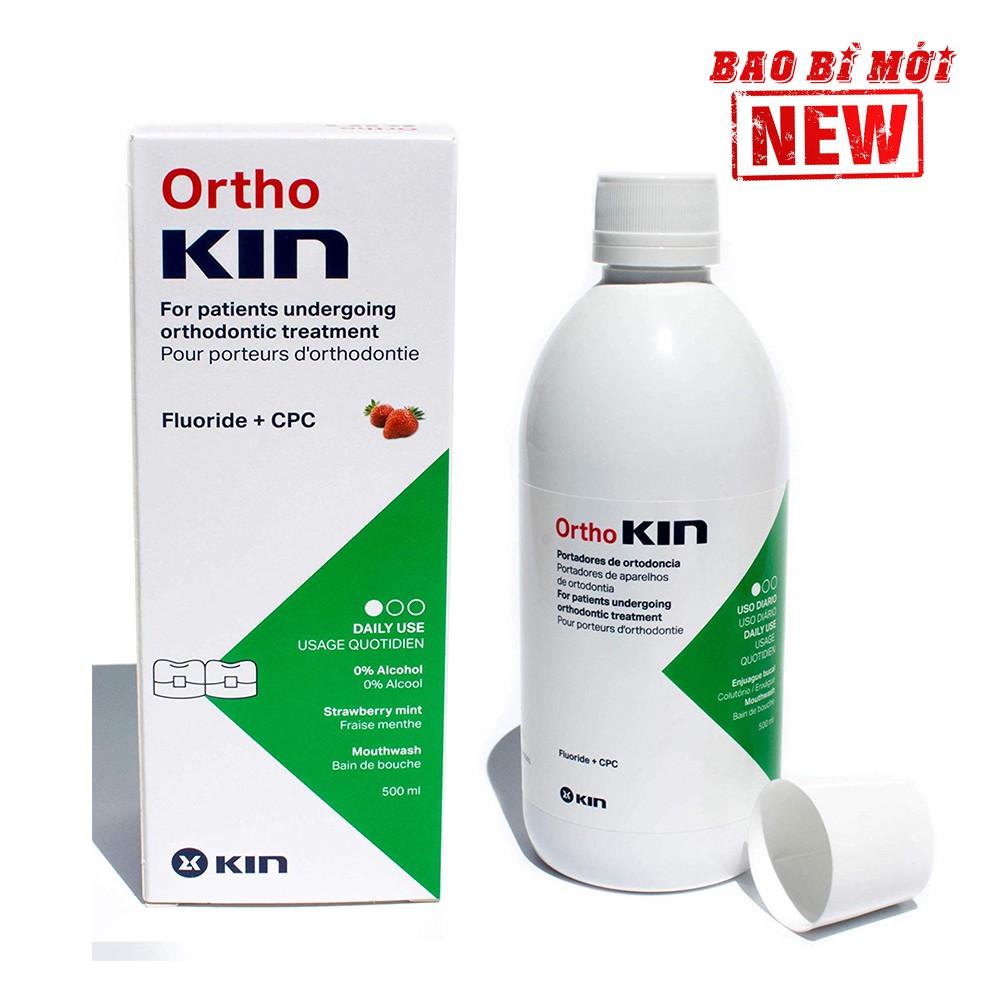 [HCM]Nước súc miệng ORTHOKIN - Dành cho răng niềng 500ml