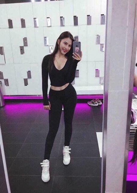 Quần legging hàn cạp siêu cao co dãn 4 chiều