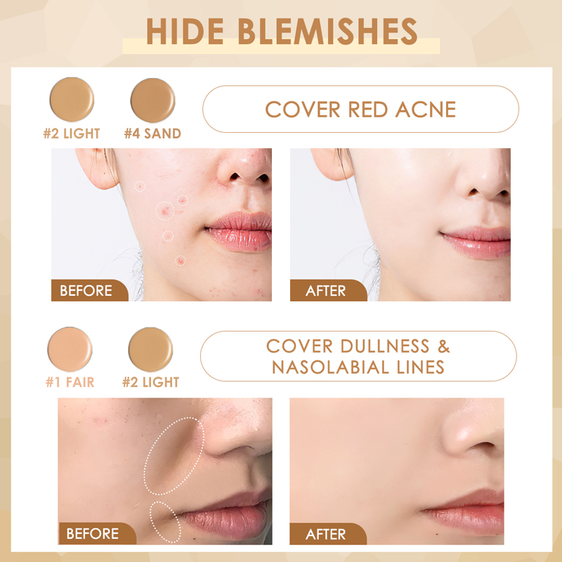 FOCALLURE Kem che khuyết điểm độ che phủ cao
