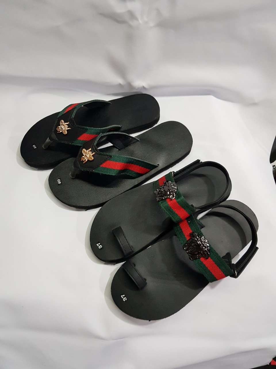 [FREESHIP + HOÀN TIỀN 50K] Dép cặp đôi nam nữ đế đen quai dù size từ 35 đến 43