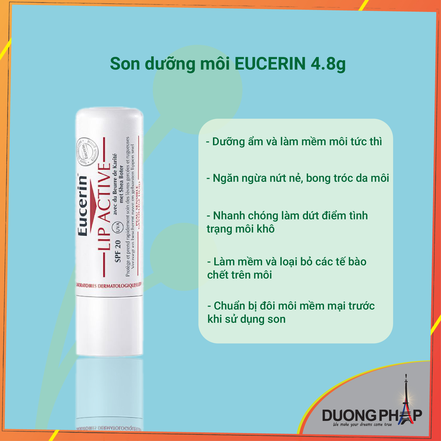 Son dưỡng môi Eucerin 4.8g ( unbox )