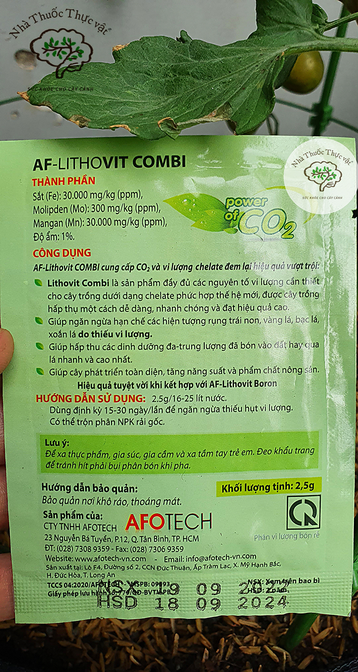 Phân bón VI LƯỢNG Chelate LITHOVIT COMBI gói 2.5gr