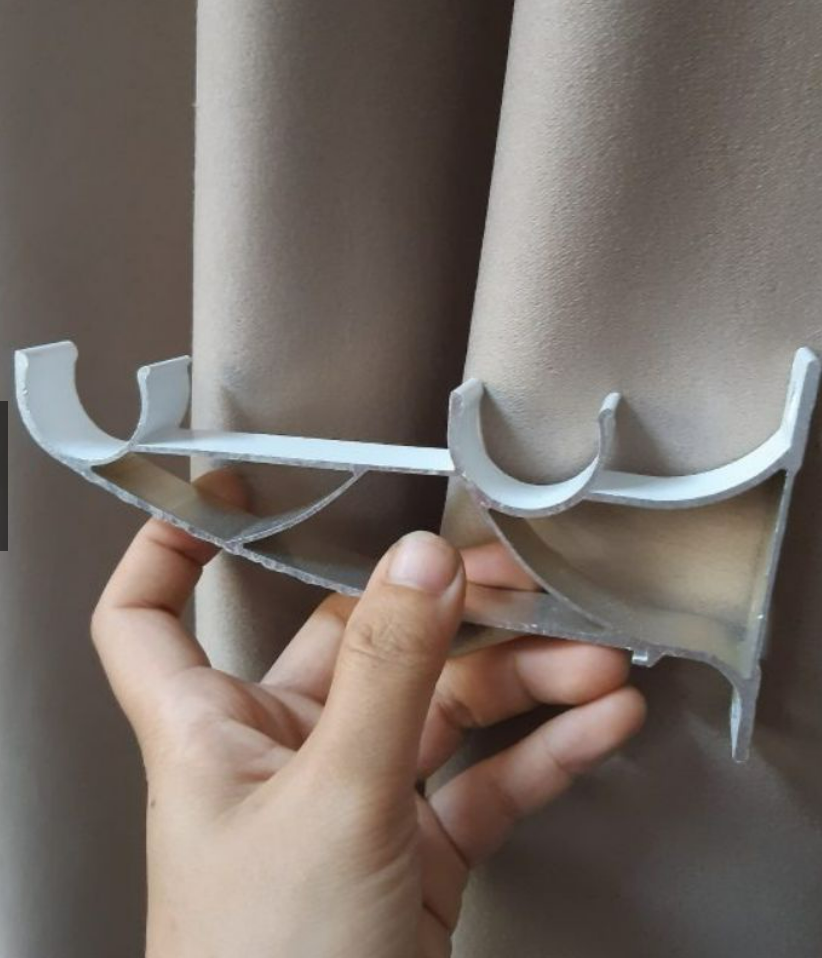 Bát đôi thanh treo rèm hai lớp, giá đỡ đôi, trụ đỡ đôi - phụ kiện rèm cửa