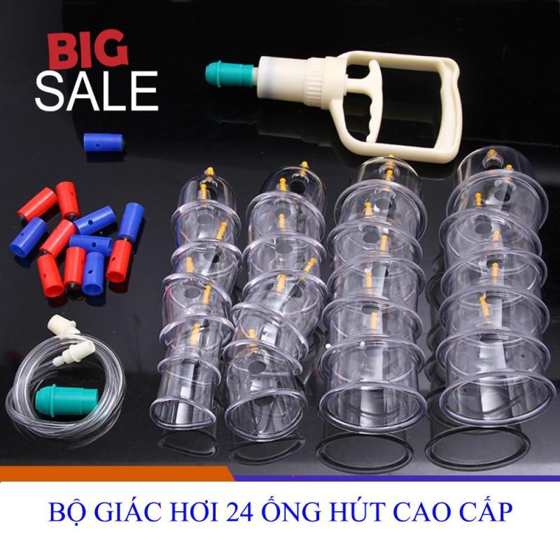 Bộ giác hơi 24 ống hút chân không, bộ giác hơi không dùng lửa vật lí trị liệu