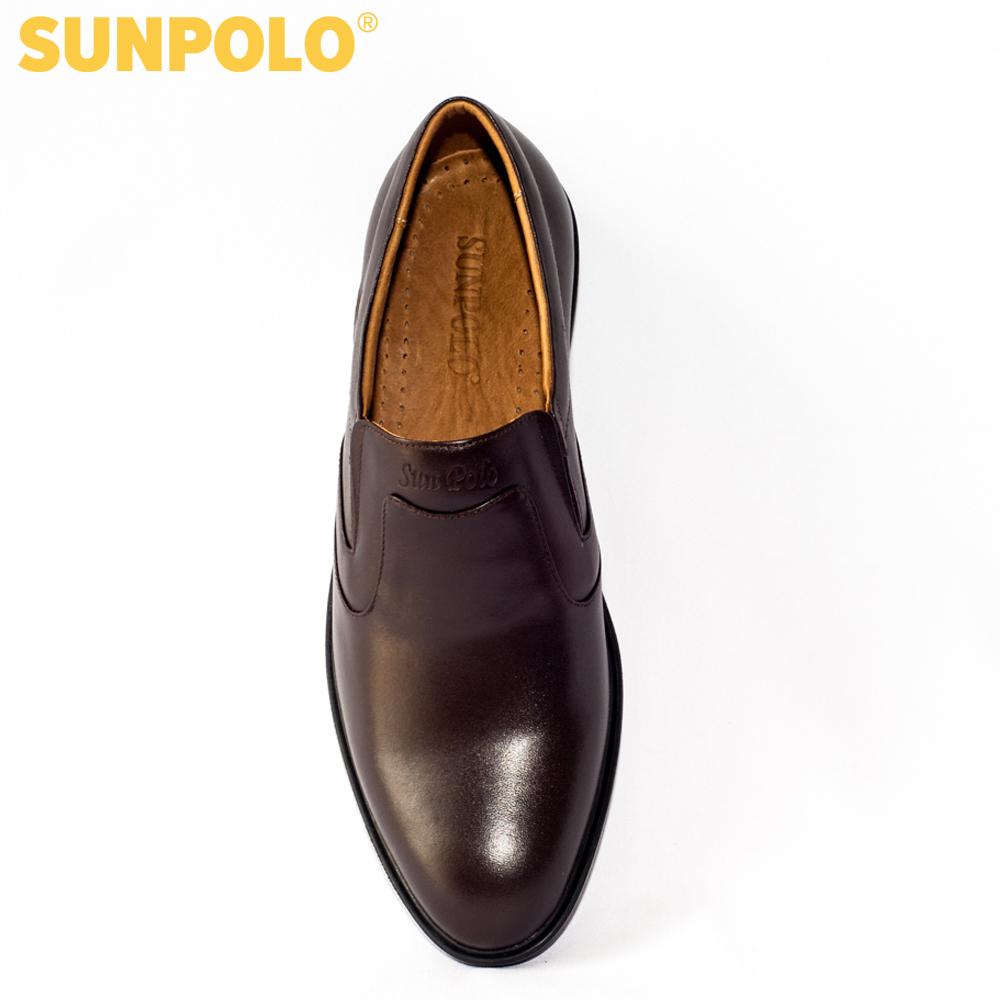 Giày Tây Nam Da Bò SUNPOLO SUMU0112 (Đen, Nâu)