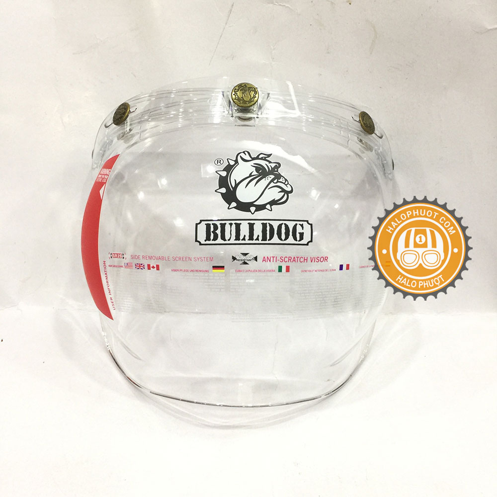 Kính Bubble Bulldog Chính Hãng (gắn nón 3/4)