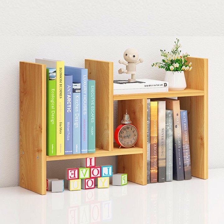 Kệ sách, giá sách, kệ sách để bàn, kệ sách mini cao cấp, giá sách để bàn, kệ để bàn mini tiện lợi gỗ dày 12mm