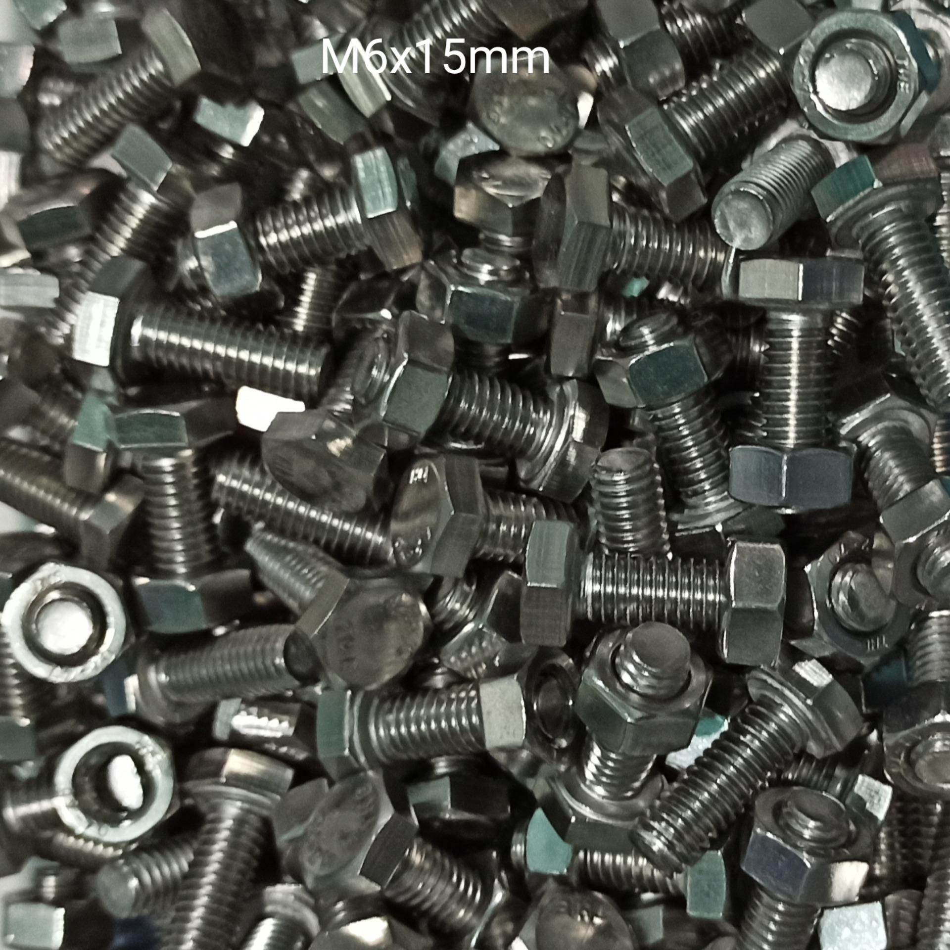 M6x15mm INOX 304 COMBO 20 Bu Long Con Tán ( 6 Li Một Phân Rưỡi )